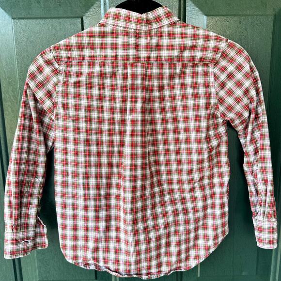 Polo Ralph Lauren Boys Sz 5 Long Sleeve Tartan Plaid Button Front Christmas - Picture 4 of 7